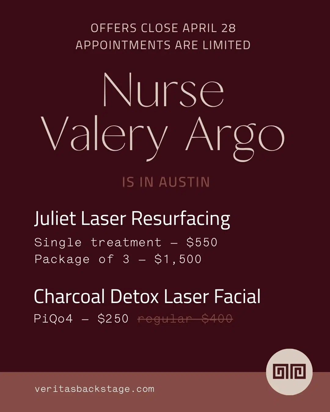 Laser offerings with Nurse Valery - Austin